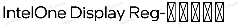 IntelOne Display Reg字体转换